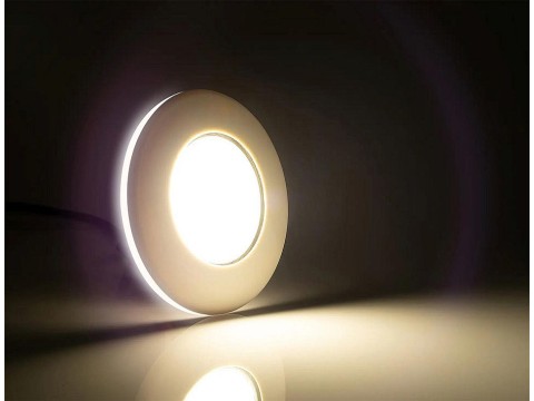 7W Sıva Üstü LED Spotlar,10-30V DC (Beyaz-Krom Kaplama)