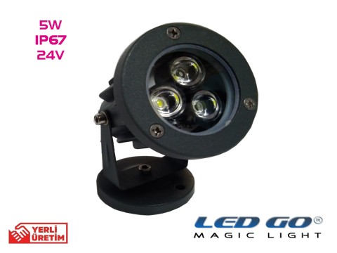 MINI LED SPOT,5W,24V AC- DC, IP67